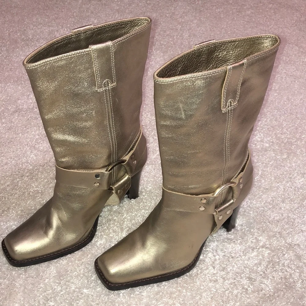 COPY - MICHAEL Michael Kors Metallic Heeled Boots - Picture 2 of 12
